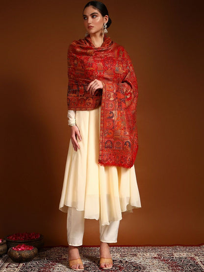 Dhiyona PA Women Floral Woven Design Shawl