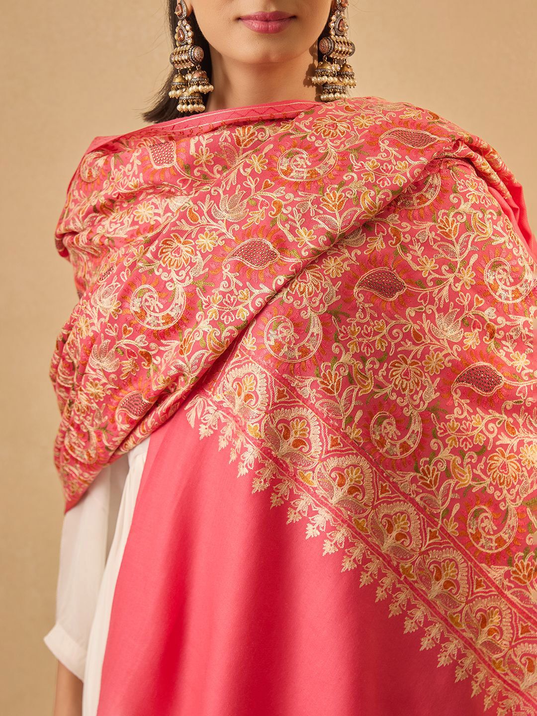 Dhiyona PA Paisley Embroidered Thread Work Shawl
