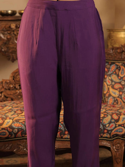 Dhiyona IE Women Embroidered Straight Kurta & Trouser Co-Ord Set