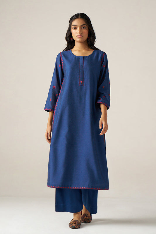 Women's Blue Silk Co-ord Set