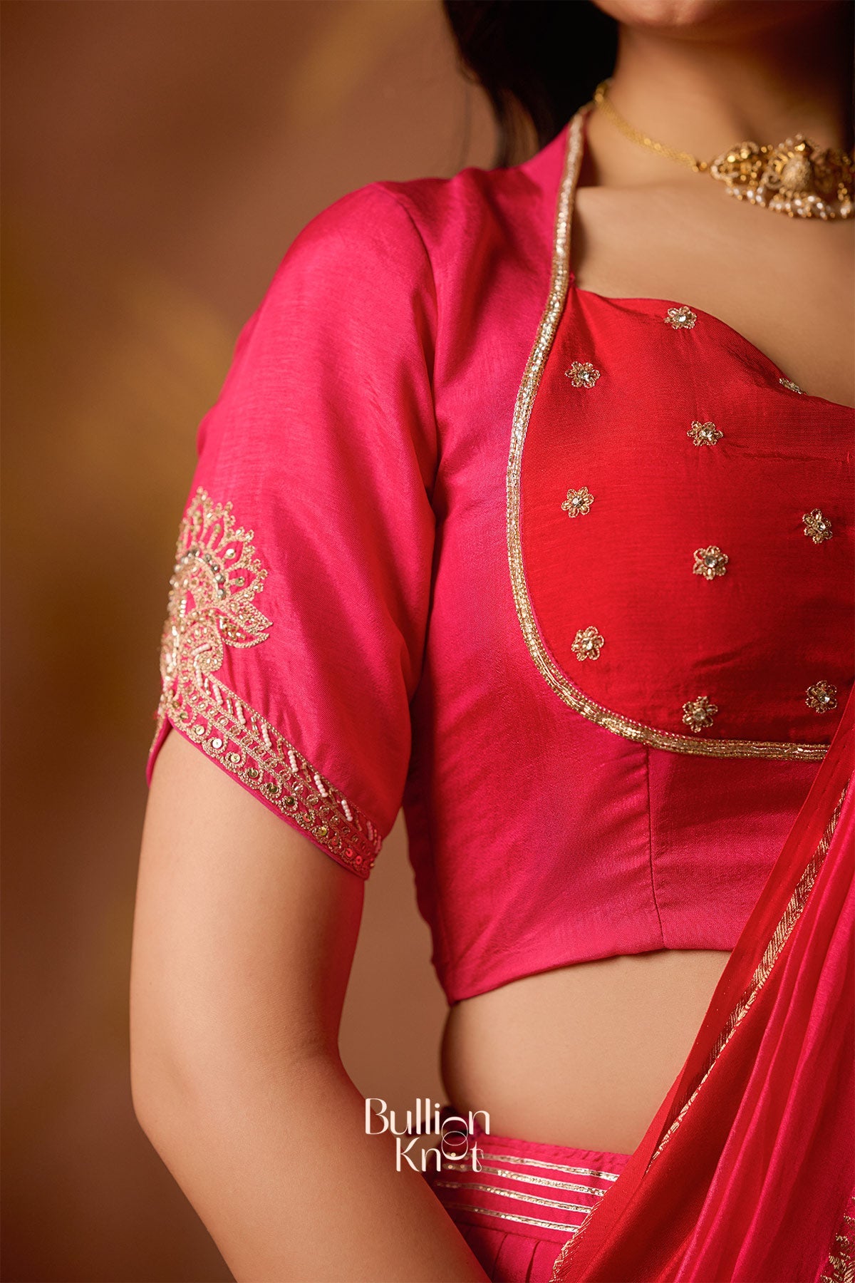 Dhiyona BN Pritti Lehenga Set in Rani Pink