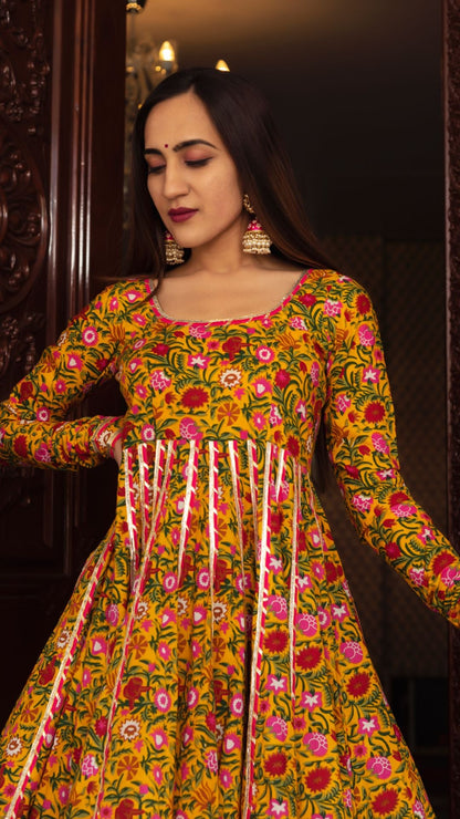 Mastani Cotton Anarkali Plazo Set