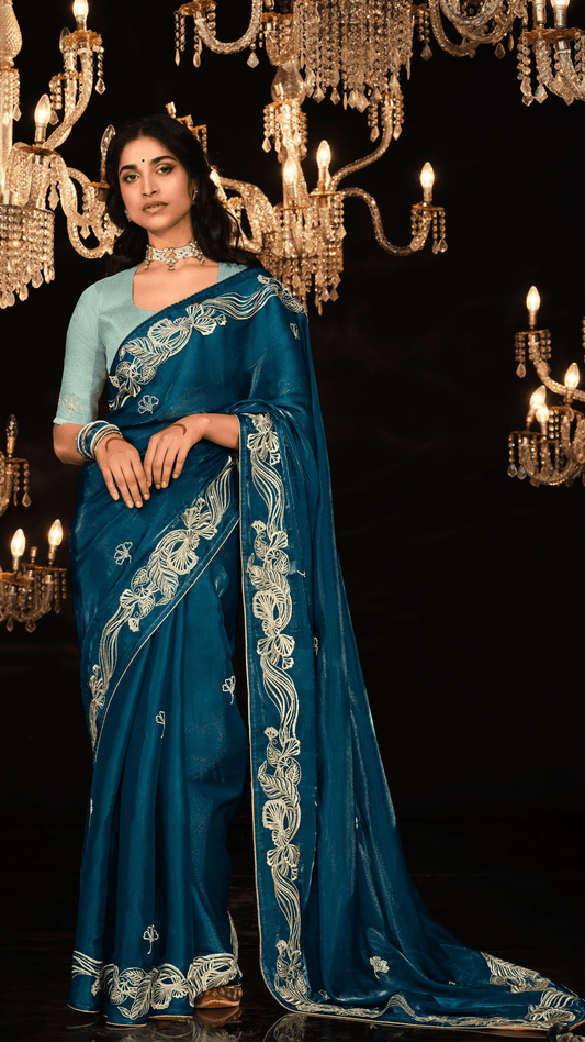 Dhiyona KM Women The Royal Spell- A Symphony In Blue And Silver