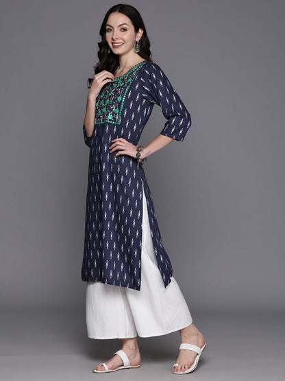 Dhiyona IE Ethnic Motifs Embroidered Mirror Work Kurta
