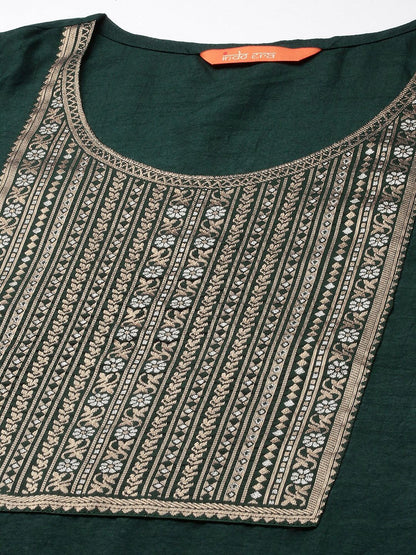 Dhiyona IE Women Green Yoke Design Kurta