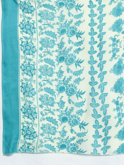 Dhiyona IE Floral Printed Kurta with Trousers & Dupatta