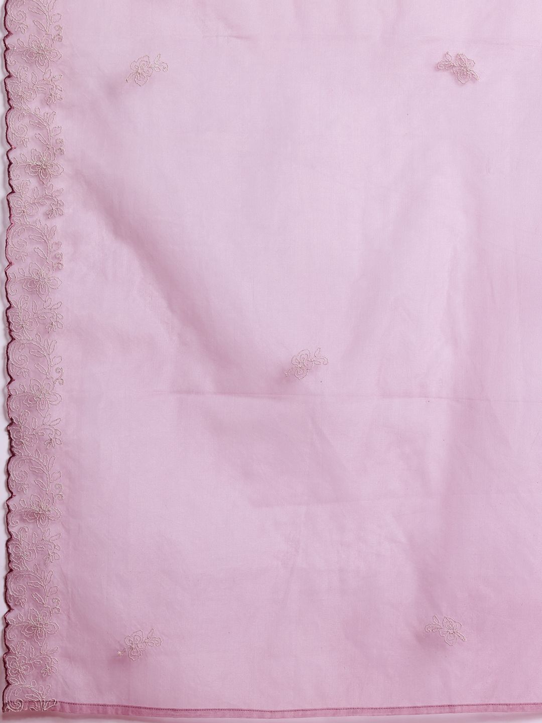 Floral Embroidered Thread Work Kurta with Trousers & Dupatta