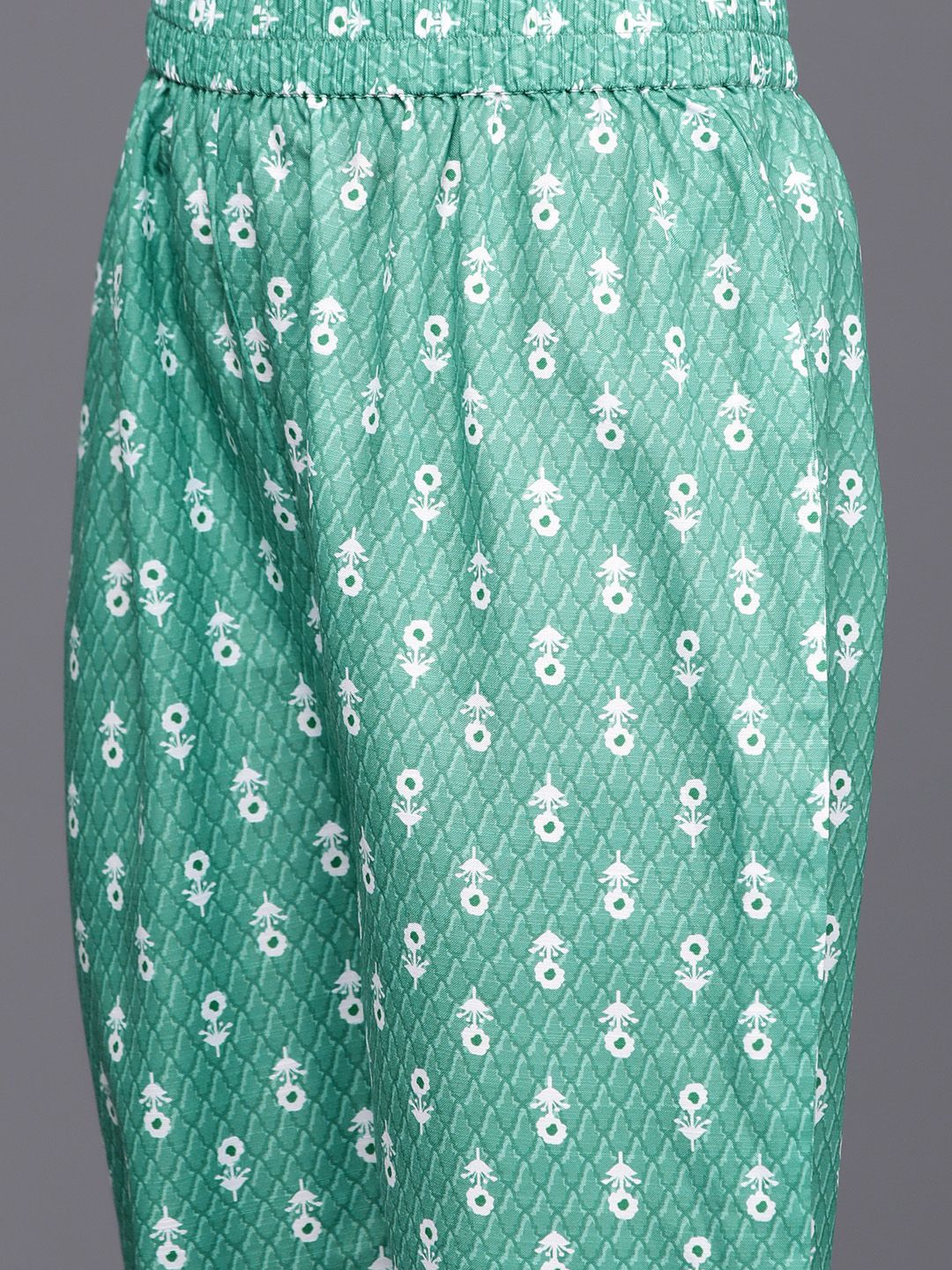 Dhiyona VA Women's Floral Printed Regular Kurta with Trousers