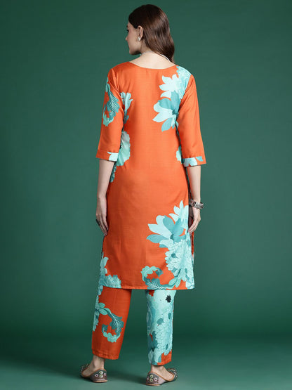 Dhiyona IE Floral Printed Kurta with Trousers