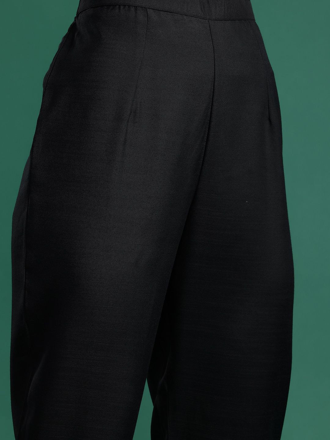 Ethnic Motifs Embroidered Angrakha Kurta with Trousers & Dupatta