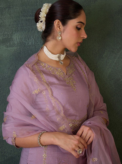 Women Ethnic Motifs Embroidered Kurta with Trousers & Dupatta