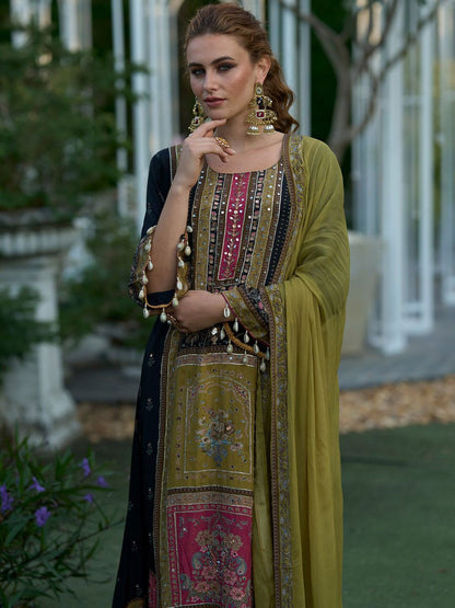 Women Ethnic Motifs Printed Kurta with Palazzos & Dupatta