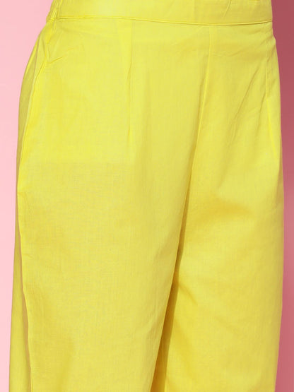 Women Olive Green Embroidered Regular Sequinned Chanderi Cotton Kurta with Trousers & With Dupatta