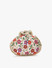 Dhiyona NR Women Cream-Coloured & Purple Embroidered Tasselled Potli Clutch