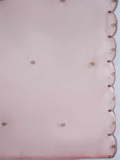 Embroidered Regular Sequinned Straight Kurta With Trousers & Dupatta