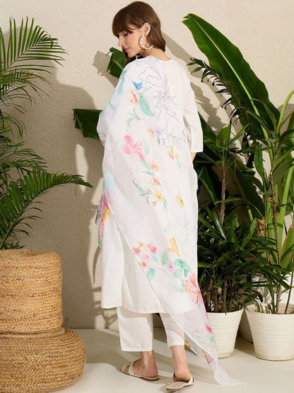 Kurta with Trousers & With Dupatta