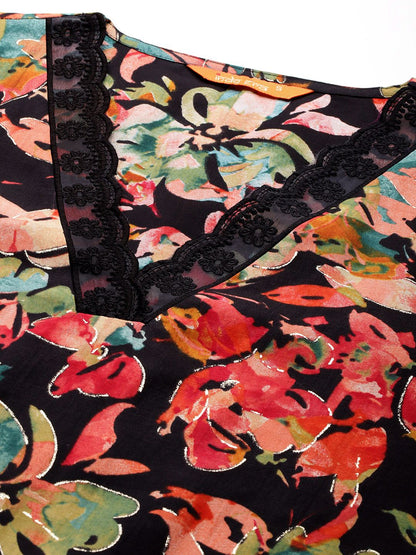 Dhiyona IE Floral Printed Kurta with Trousers