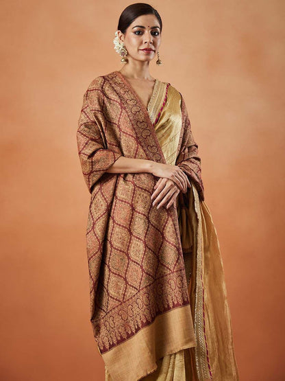 Dhiyona PA Shabnam Paisley Woven Design Jamawar Shawl