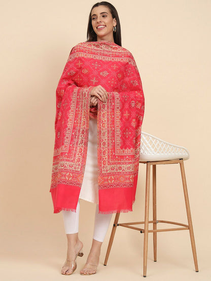 Dhiyona PA Jamawar Ethnic Motifs Woven Design Shawl