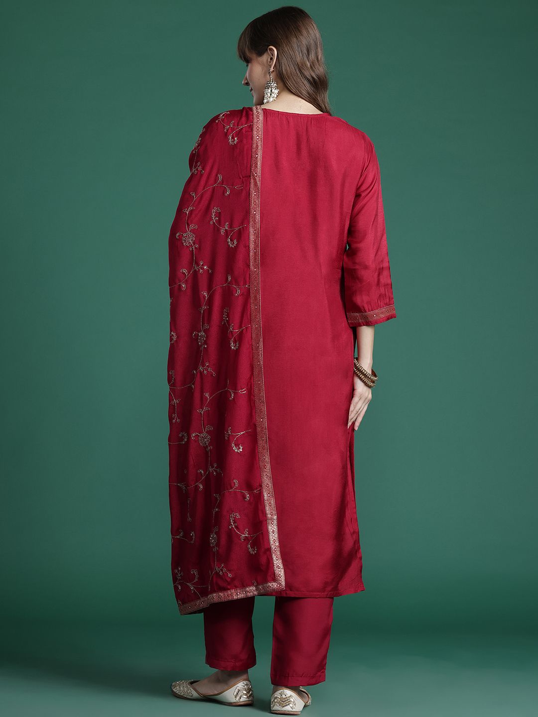 Ethnic Motifs Kurta with Trousers & Dupatta