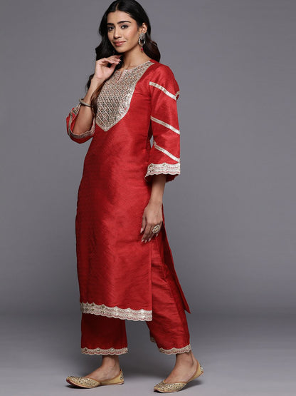 Dhiyona VA Women'sRegular Sequinned Kurta with Trousers & Dupatta