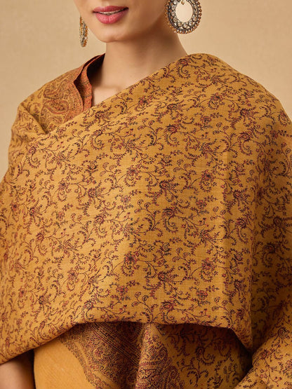 Dhiyona PA Floral Woven Design Woolen Shawl