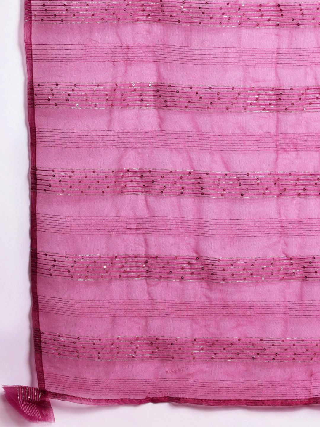 Yoke Design Mirror Work Kurta With Trousers & Dupatta