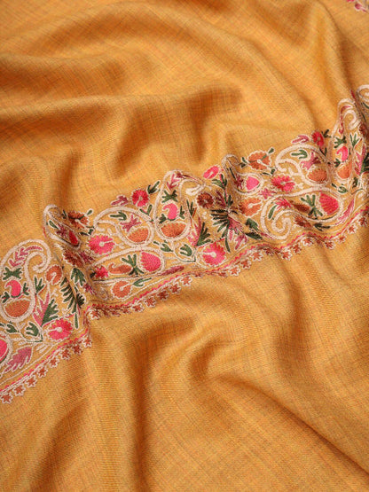Dhiyona PA Floral Embroidered Pure Wool Shawl