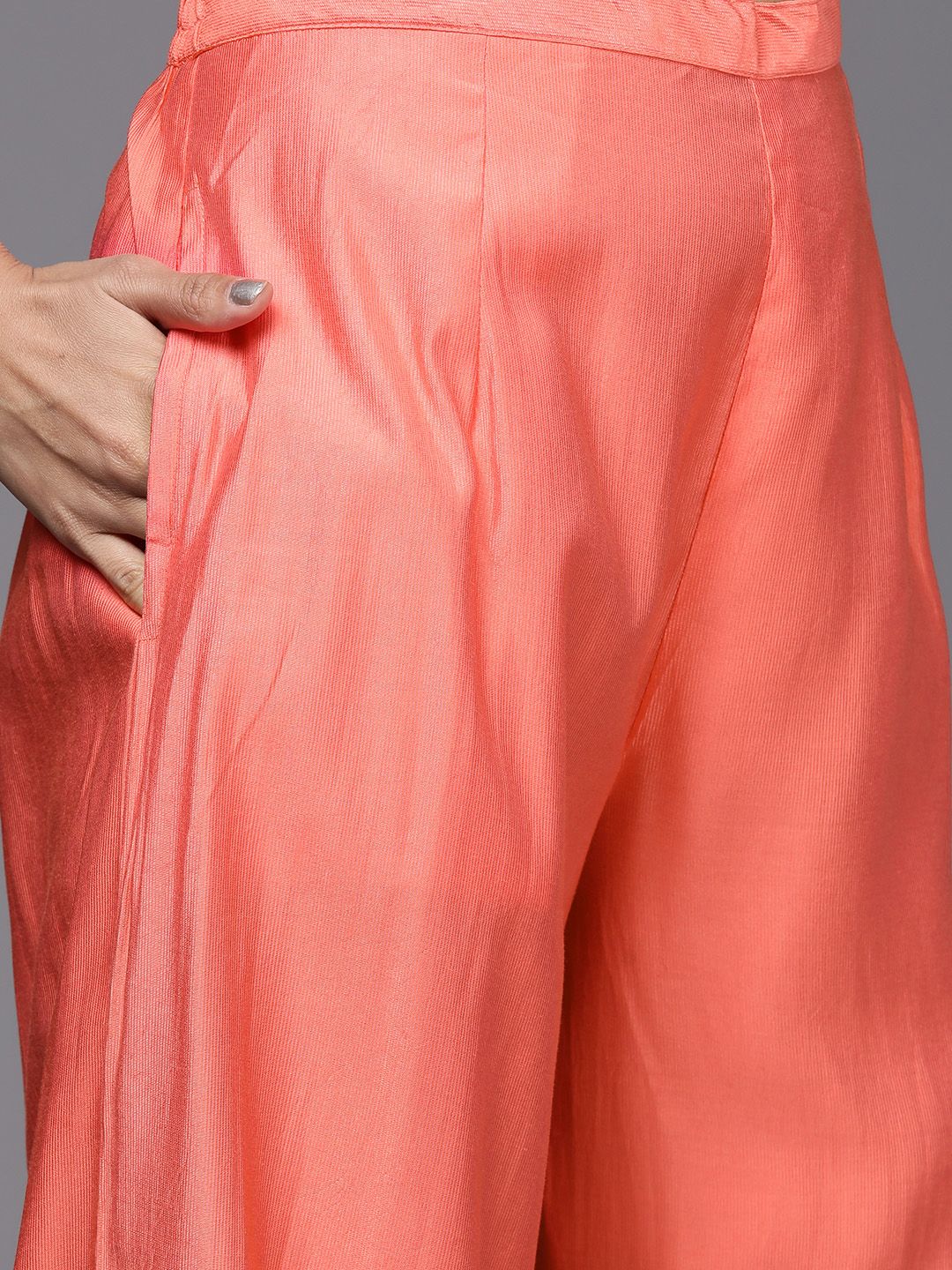 Floral Printed Sequinned Pure Cotton Kurta with Palazzos & With Dupatta