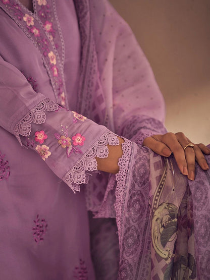 Dhiyona IE Women Floral Embroidered Regular Thread Work Kurta with Trousers & With Dupatta