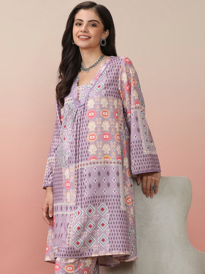 Dhiyona VA Women'sEthnic Motifs Printed Kurta With Trouser