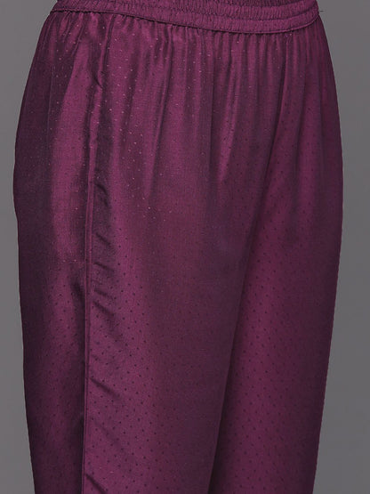 Women Yoke Design Empire Sequinned Kurta with Trousers & Dupatta