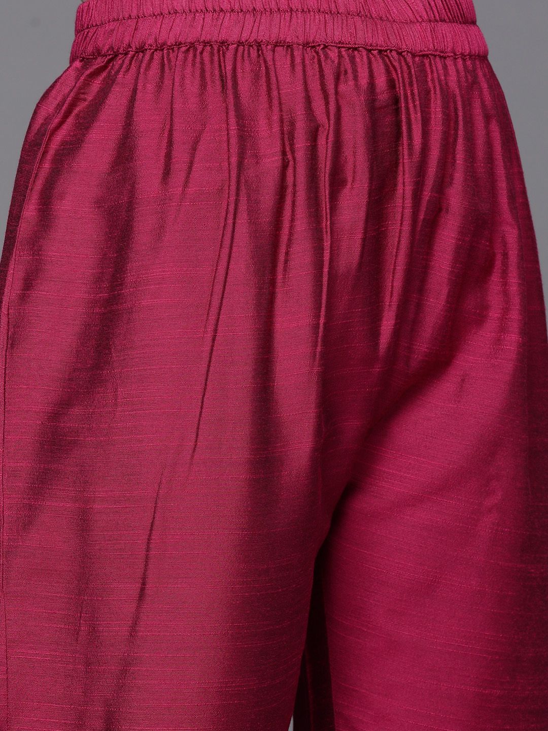 Dhiyona VA Women'sEthnic Motifs Embroidered Dupion Silk Kurta With Trousers & With Dupatta