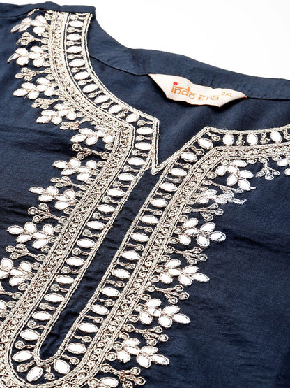 Dhiyona IE Ethnic Motifs Embroidered Kurta with Trousers & Dupatta