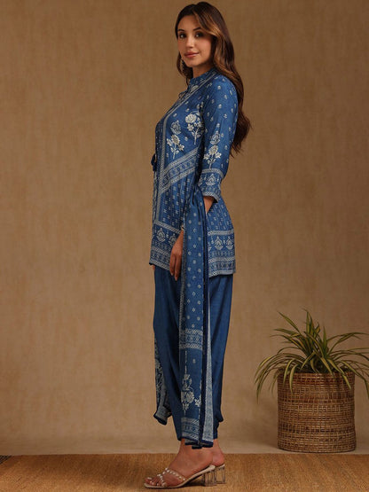 Dhiyona SO Women's Women Ethnic Motifs Printed Kurta with Dhoti Pants & Dupatta