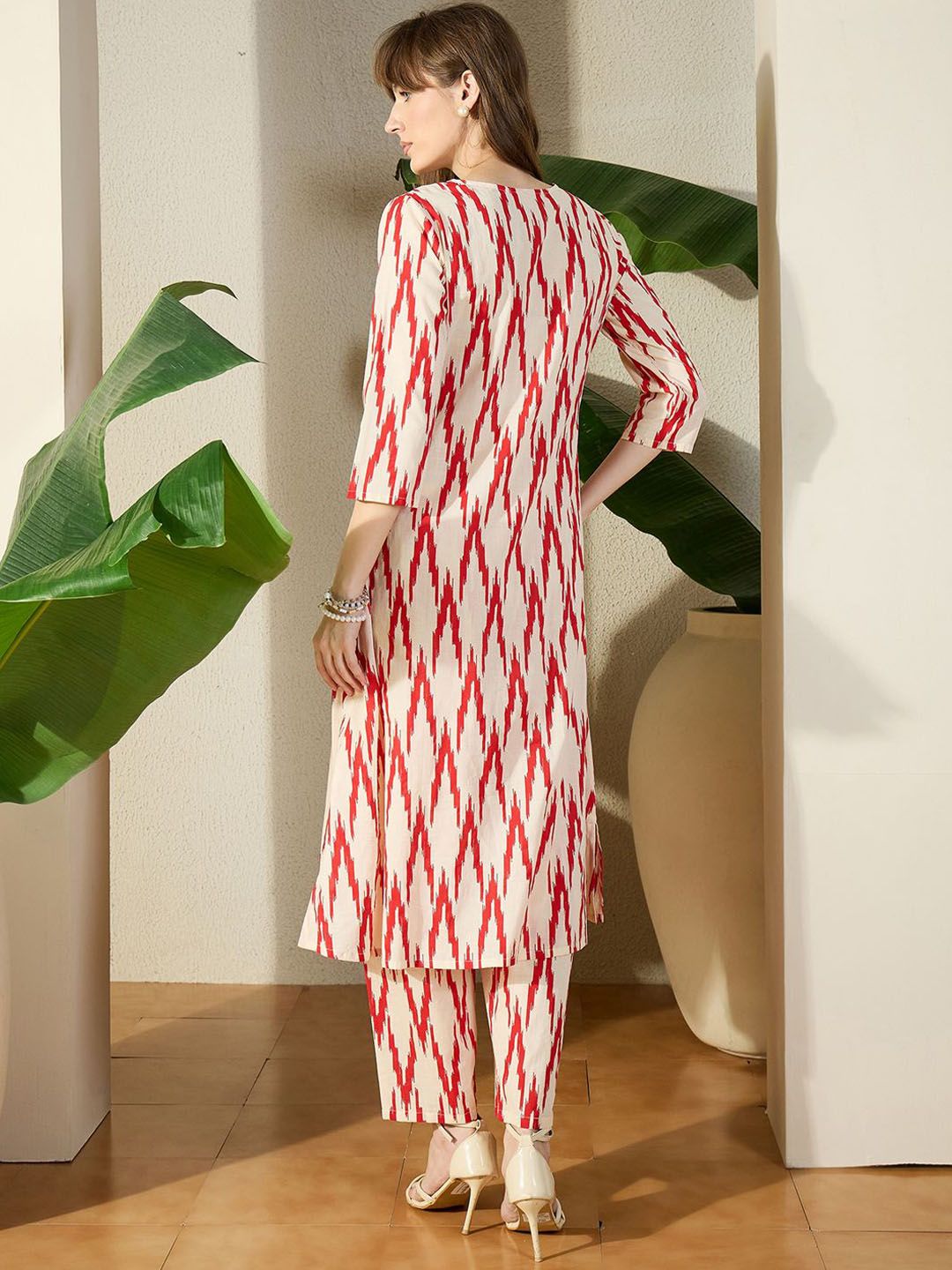 Dhiyona IE Printed Pure Cotton Tunic With Trouser