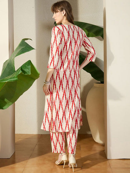 Dhiyona IE Printed Pure Cotton Tunic With Trouser