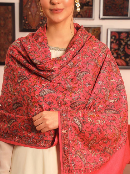 Dhiyona PA Paisley Embroidered Rangrez Pure Woolen Shawl
