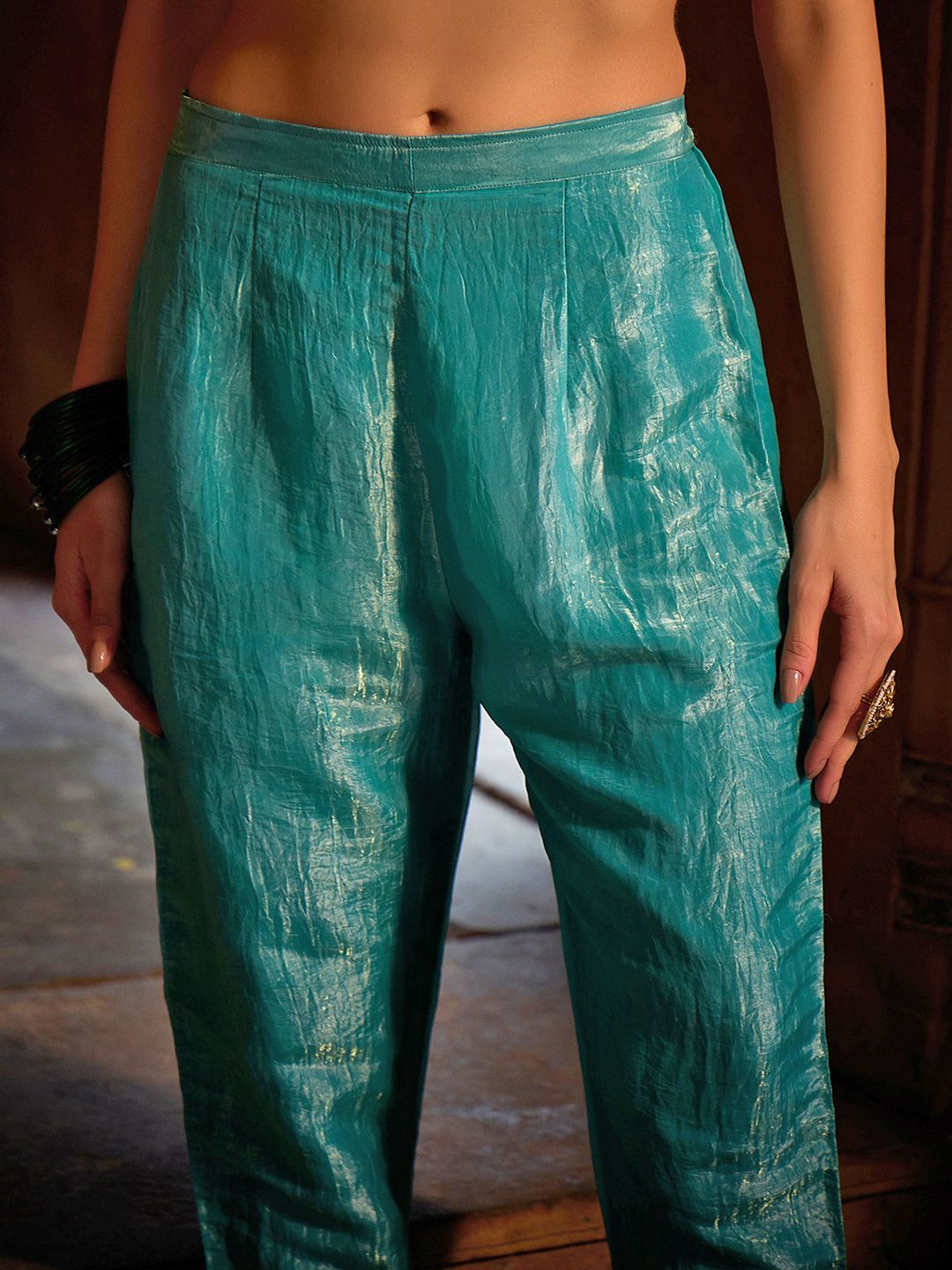 Dhiyona CH Women Floral Embroidered Regular Sequinned Kurta with Trousers & Dupatta