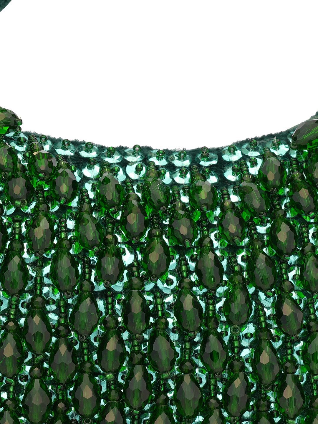 Dhiyona NR Embroidered Embellished Half Moon Clutch