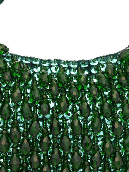 Dhiyona NR Embroidered Embellished Half Moon Clutch