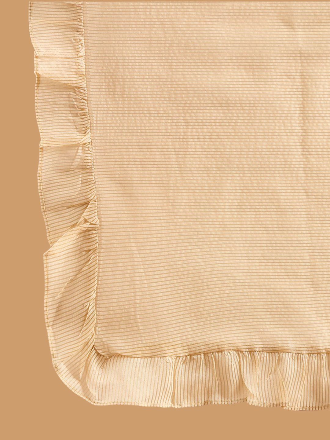 Ethnic Motifs Yoke Design Straight Thread Work Liva Kurta with Palazzos & Dupatta