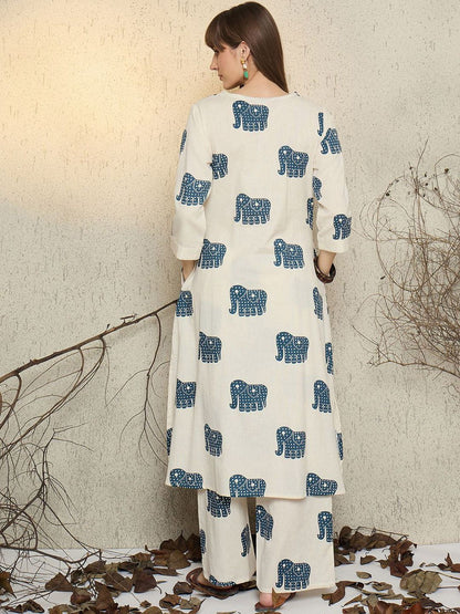 Women Ethnic Motifs Printed Kurta with Palazzo