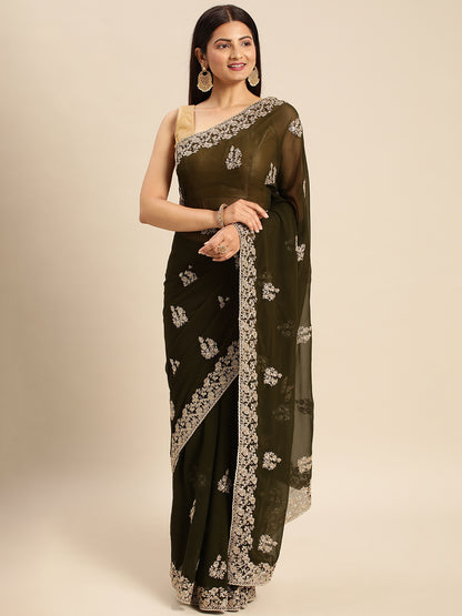 Dhiyona KS Women's Embroidered Ethnic Saree