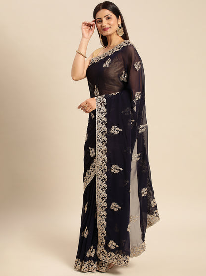Dhiyona KS Women's Embroidered Ethnic Saree