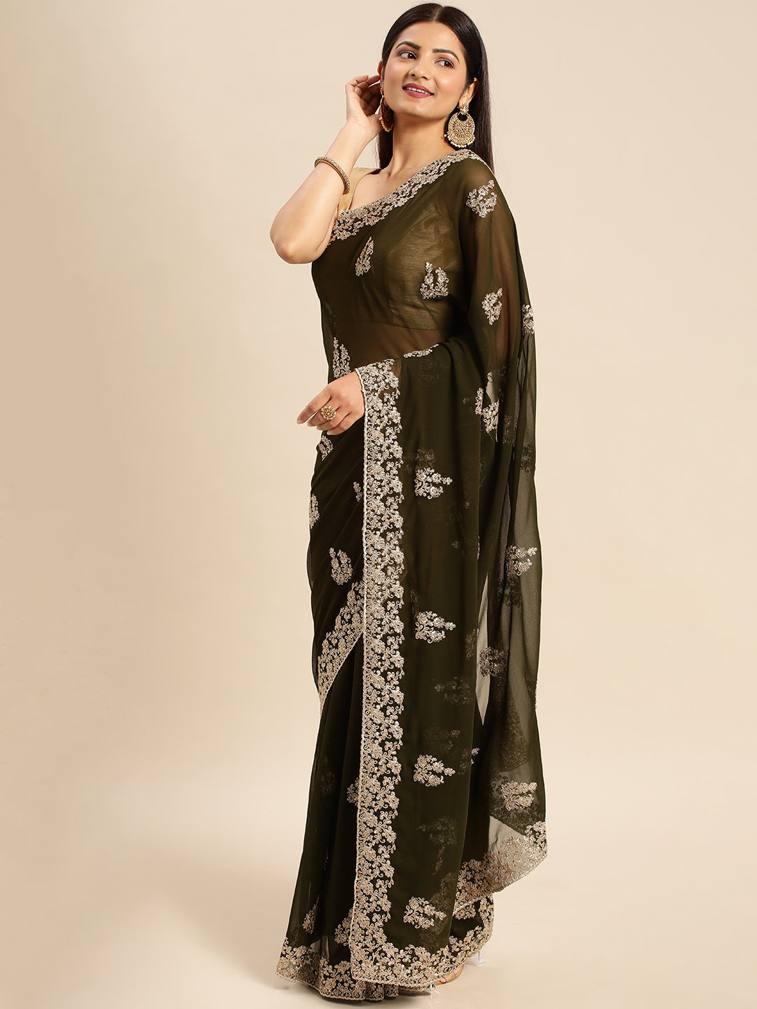 Dhiyona KS Women's Embroidered Ethnic Saree