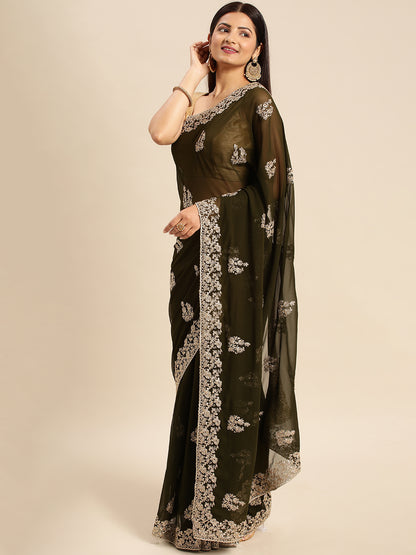 Dhiyona KS Women's Embroidered Ethnic Saree