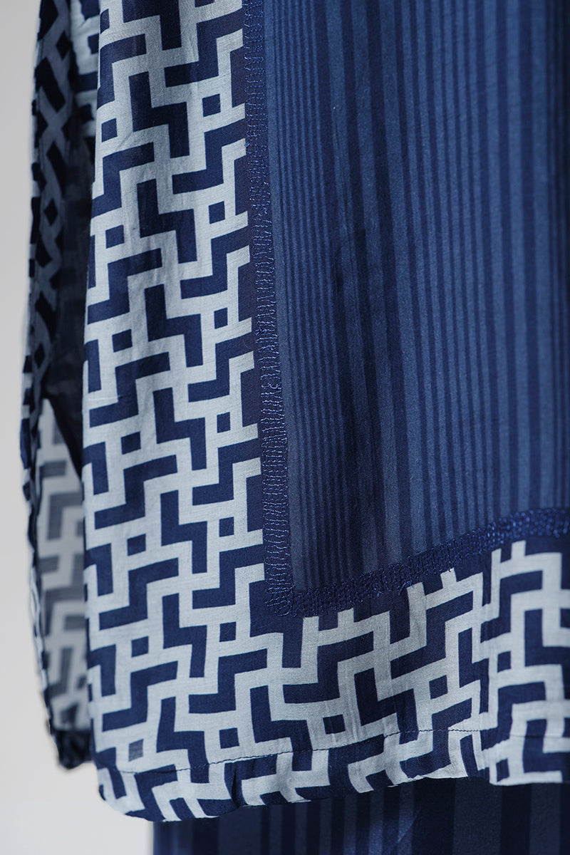 Women's Vintage Indigo Bemberg Silk Co-ord Set