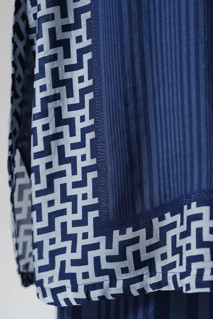 Women's Vintage Indigo Bemberg Silk Co-ord Set