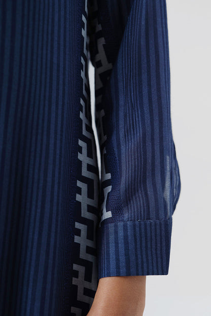 Women's Vintage Indigo Bemberg Silk Co-ord Set